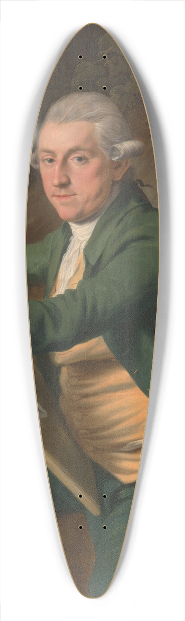 John Francis Rigaud - George Robertson 39.3 inch art pintail longboard deck