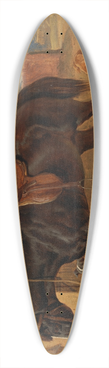 John Frederick Herring Snr. - A Horse Drinking 39.3 inch art pintail longboard deck