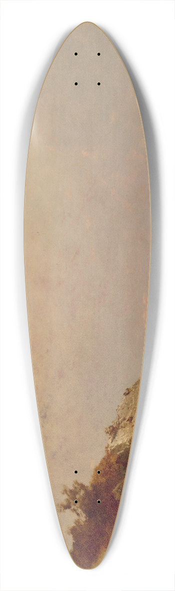 John Frederick Kensett - A Foggy Sky 39.3 inch art pintail longboard deck