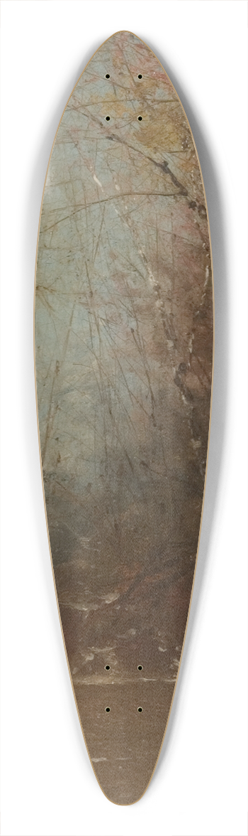 John Frederick Kensett - Forest Interior With Stream 39.3 inch art pintail longboard deck