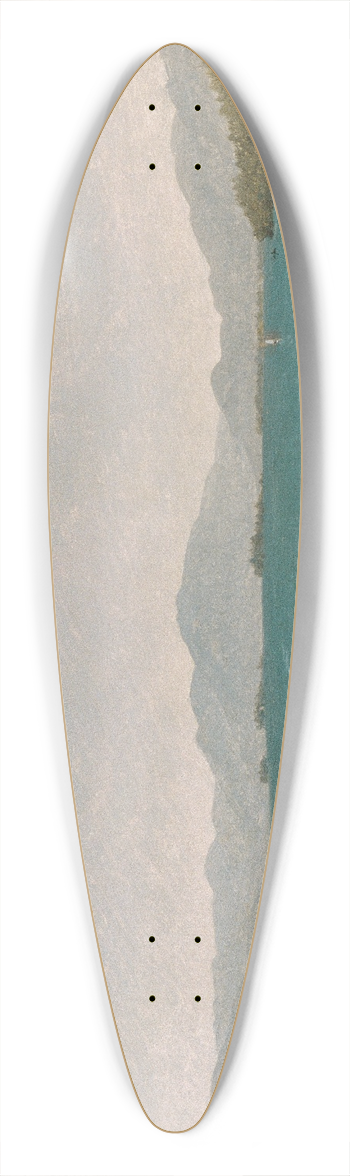 John Frederick Kensett - Lake George, Free Study 39.3 inch art pintail longboard deck