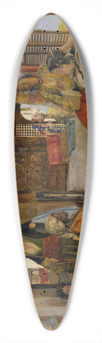 John Frederick Lewis - The Harem 39.3 inch art pintail longboard deck