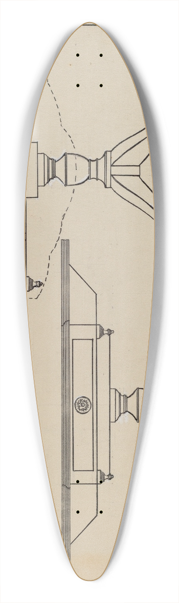 John Garay - Pembroke Table 39.3 inch art pintail longboard deck
