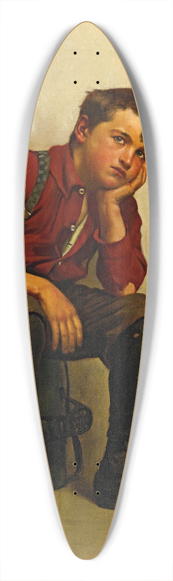 John George Brown - A Lull In Business 39.3 inch art pintail longboard deck