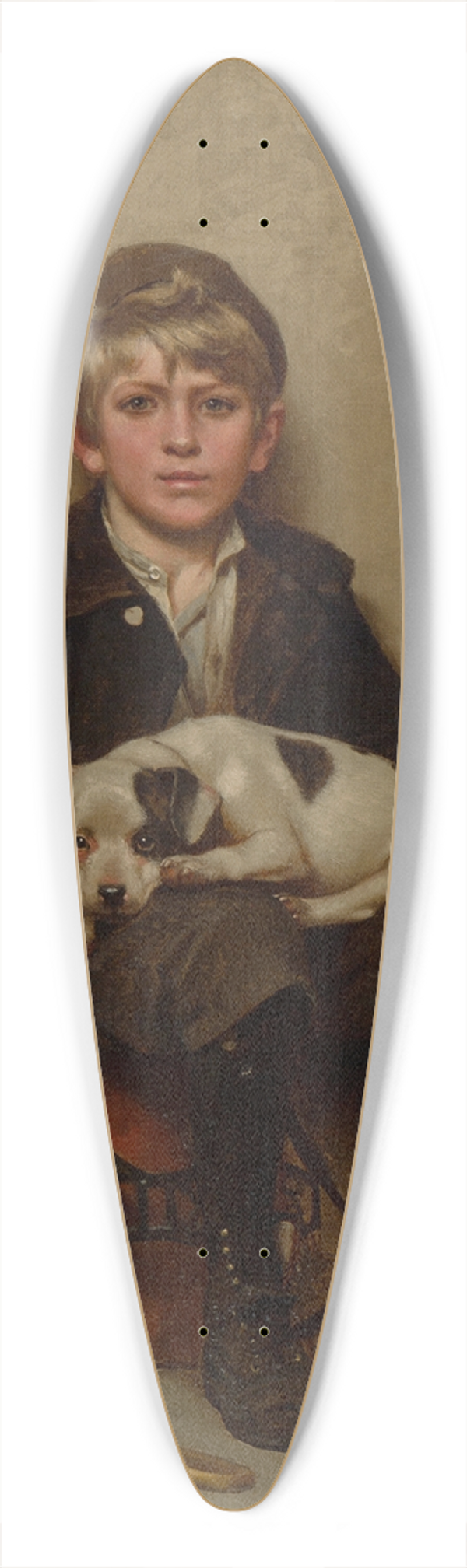 John George Brown - Shoeshine Boy 39.3 inch art pintail longboard deck