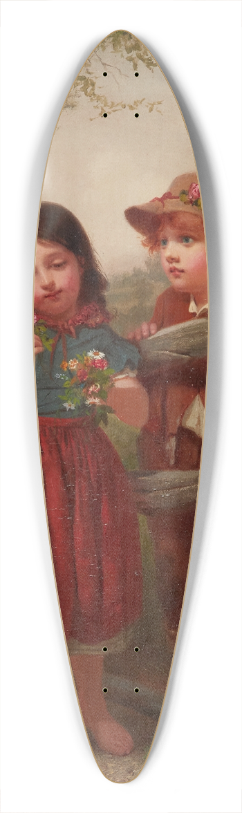 John George Brown - The Bouquet 39.3 inch art pintail longboard deck