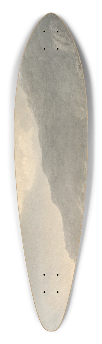 John Glover - Barren Coast and Slight Storm 39.3 inch art pintail longboard deck