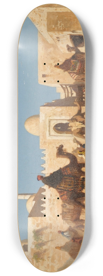 Charles Thodore Frre - A Square in Beirut 8.25 inch art skate deck
