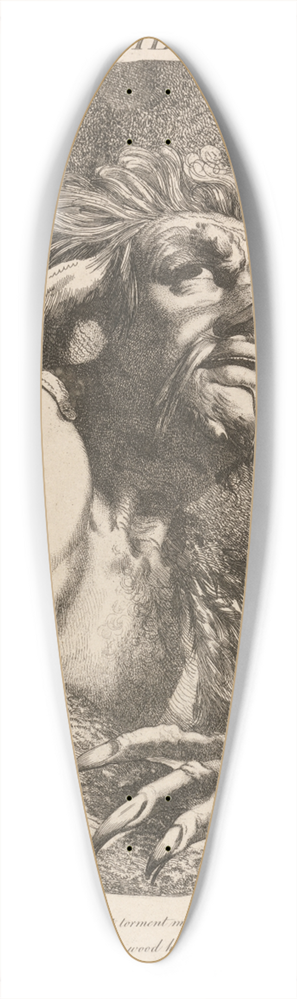 John Hamilton Mortimer - Caliban, from The Tempest 39.3 inch art pintail longboard deck