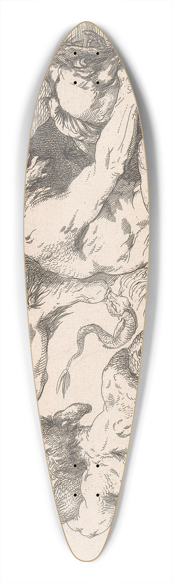 John Hamilton Mortimer - Revengeful Monsters 39.3 inch art pintail longboard deck