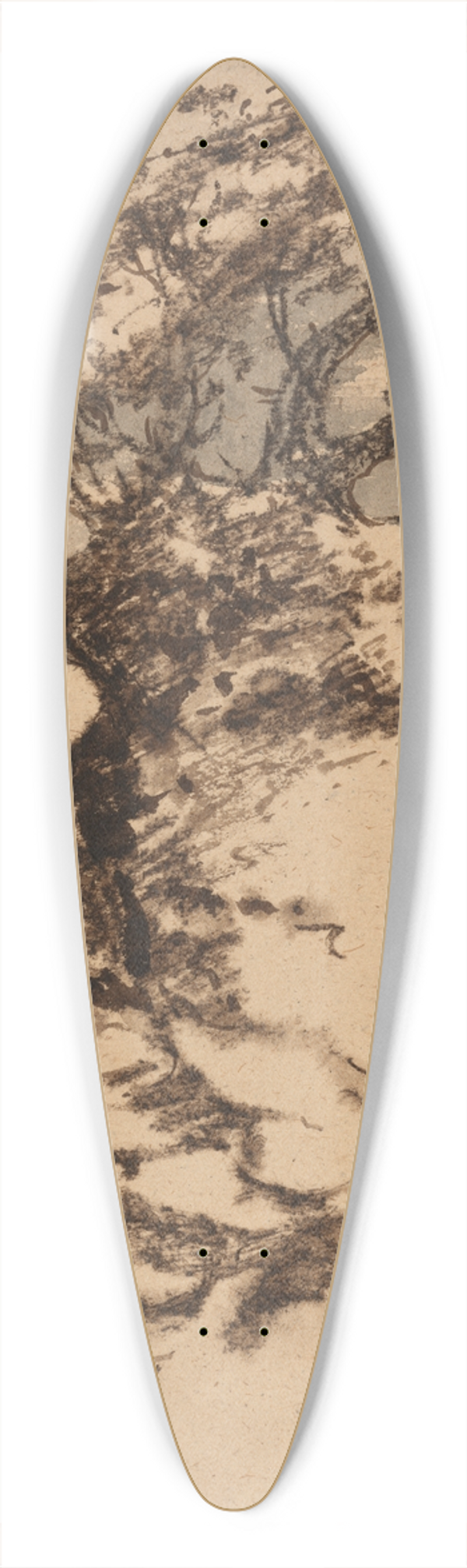 John Hoppner - A Rocky Bank 39.3 inch art pintail longboard deck