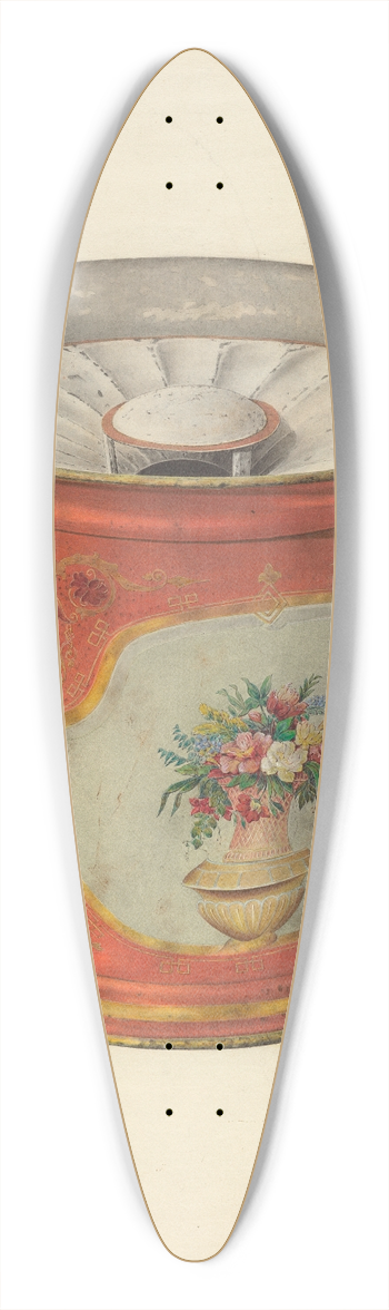 John H. Tercuzzi - Toleware Slop Pail 39.3 inch art pintail longboard deck