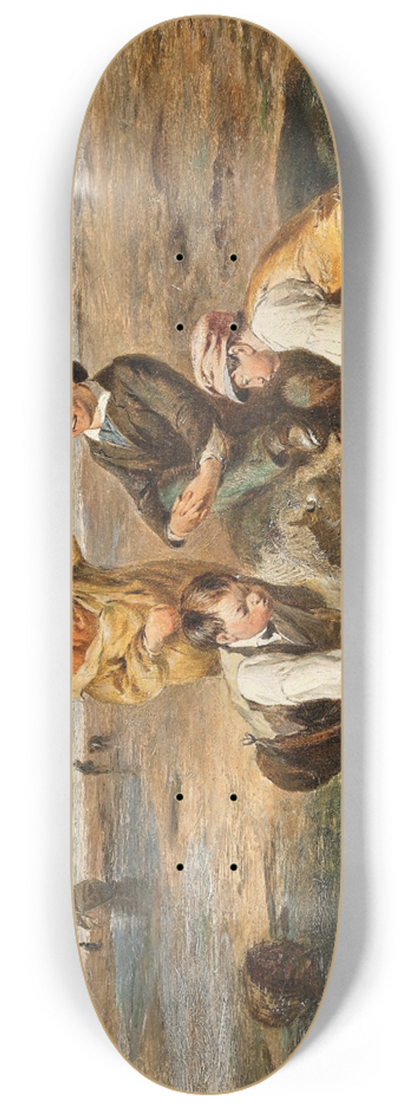 Charles Thomas Bale - Children on the beach 8.25 inch art skate deck