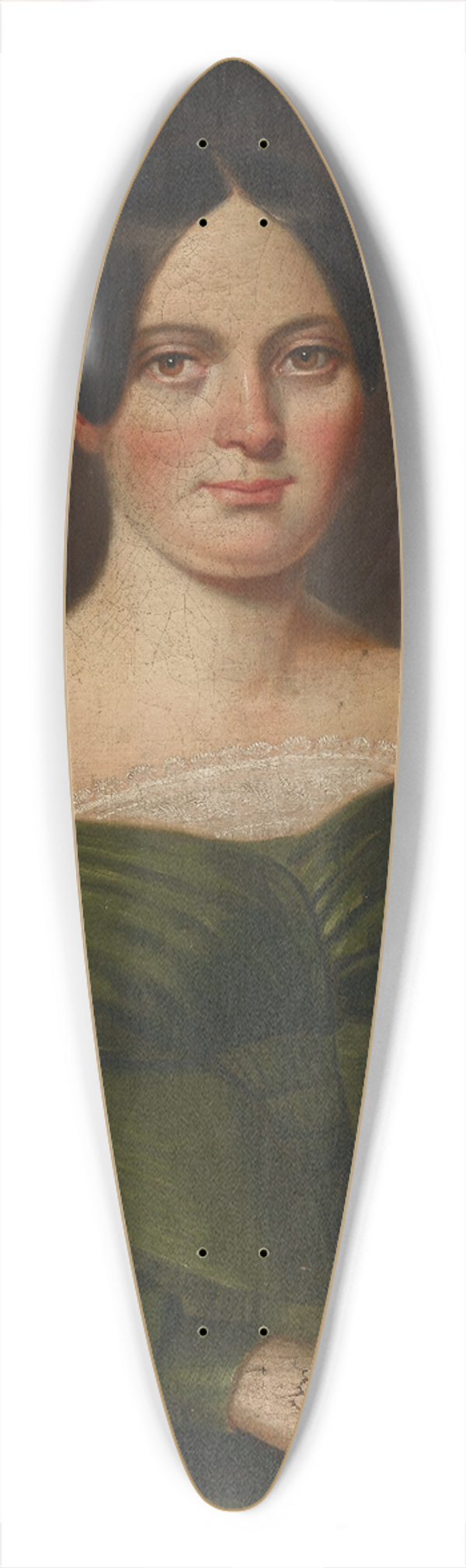 John Insco Williams - Portrait of Mrs. Benjamin Conklin (American, 1813-1873) 39.3 inch art pintail longboard deck