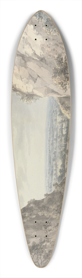 John James Barralet - The Road to East Grinstead 39.3 inch art pintail longboard deck