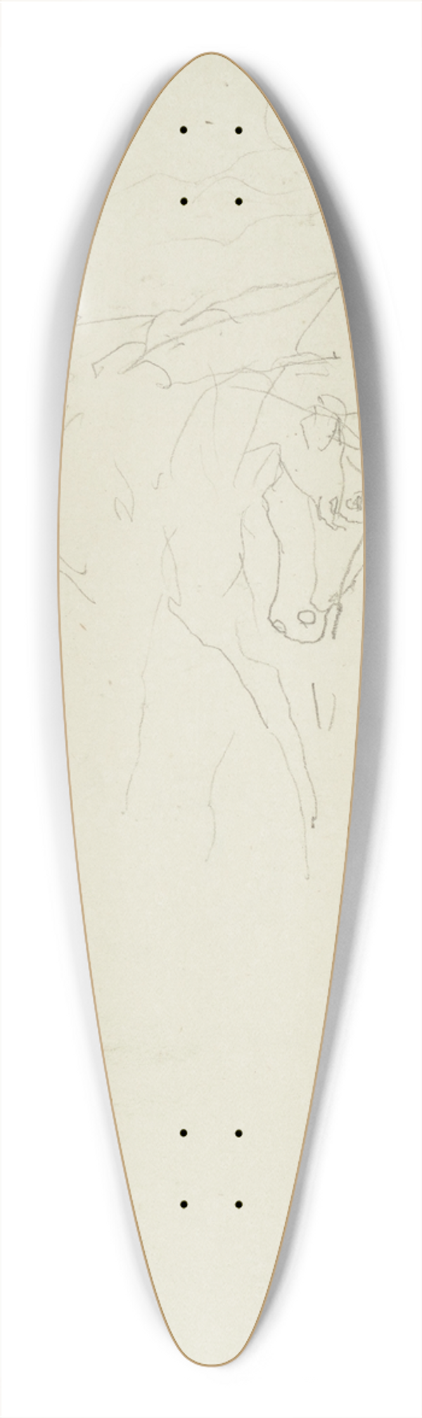 John La Farge - Achilles and Xanthus 39.3 inch art pintail longboard deck