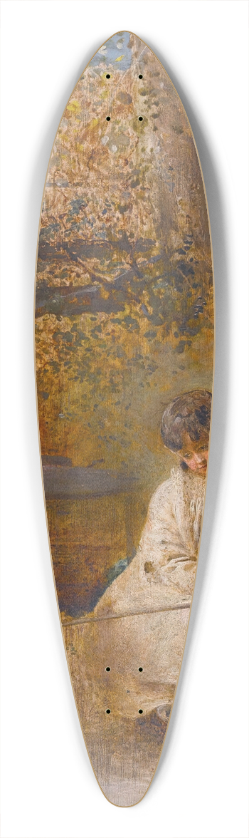 John Linnell - A Boy Fishing 39.3 inch art pintail longboard deck