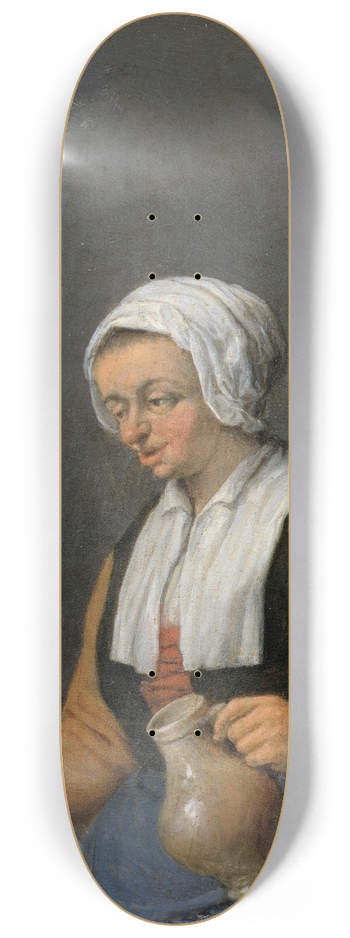 Adriaen van Ostade - A Woman with a Beer-jug 8.25 inch art skate deck