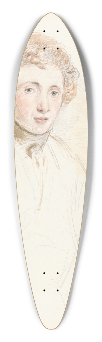 John Linnell - William Short 39.3 inch art pintail longboard deck