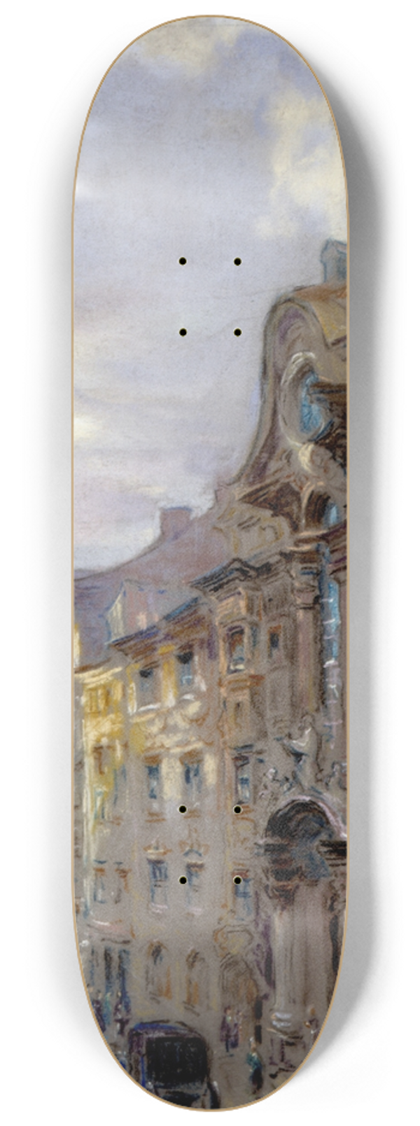 Charles Vetter - Die Sendlinger Strae in Mnchen (mit der Asamkirche) 8.25 inch art skate deck