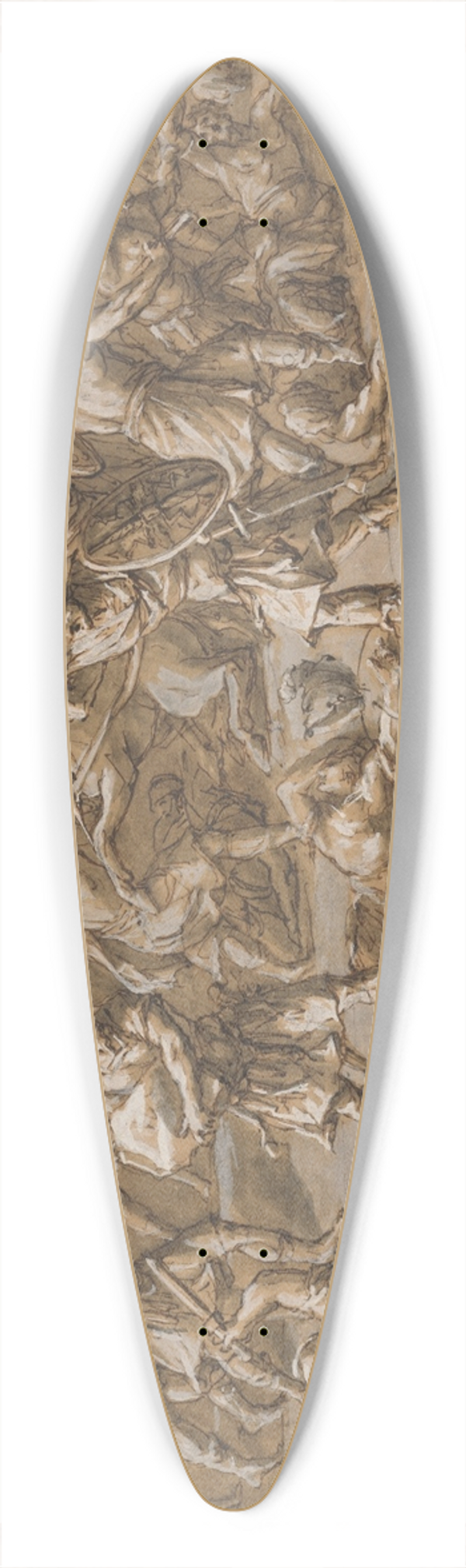 John Michael Rysbrack - Illustration to the Iliad 39.3 inch art pintail longboard deck