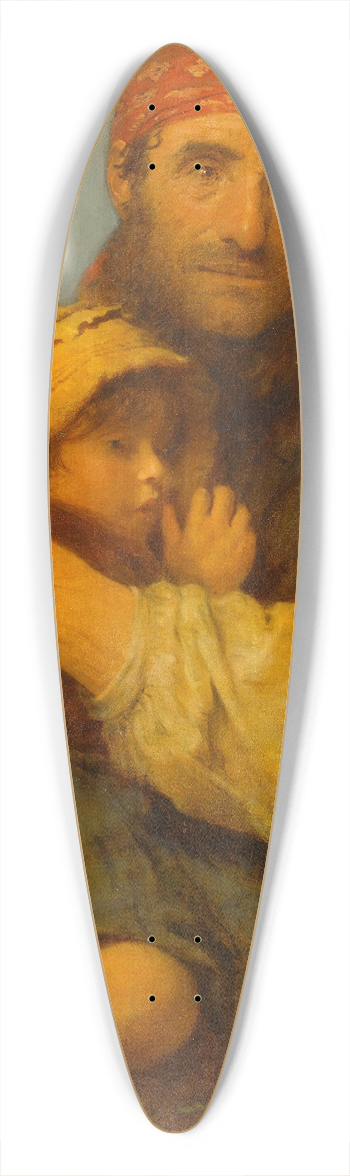 John Morgan - The lion and the lamb 39.3 inch art pintail longboard deck