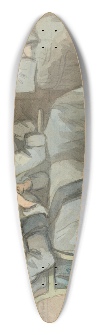 John Nixon - Martha Gunn, Bather at Brighton 39.3 inch art pintail longboard deck