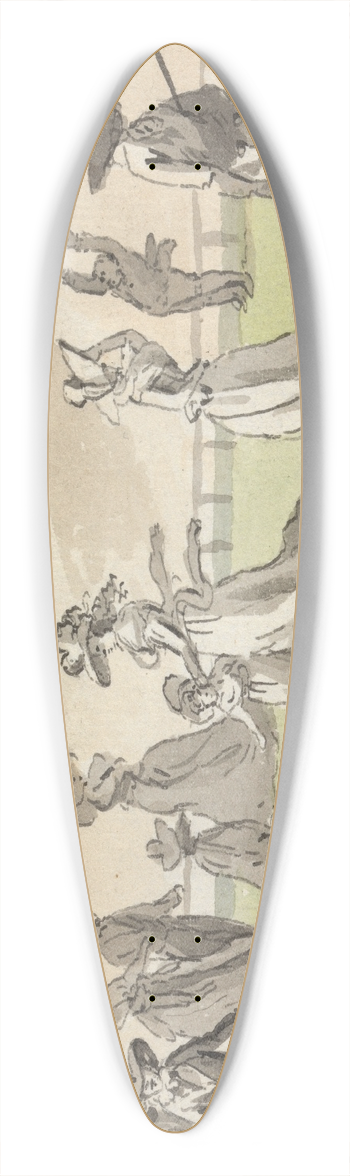 John Nixon - The Steine, Brighton 39.3 inch art pintail longboard deck
