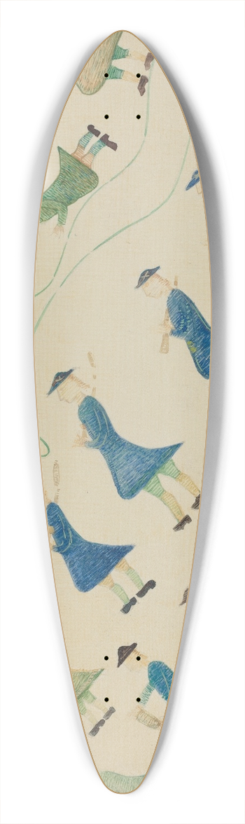 John Oster - Crewel Embroidery 39.3 inch art pintail longboard deck