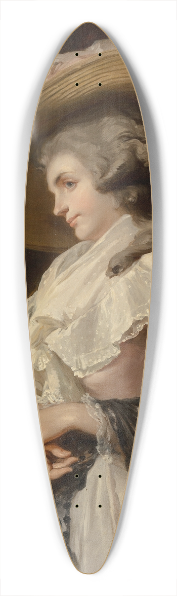 John Raphael Smith - Portrait of a young lady in pink 39.3 inch art pintail longboard deck