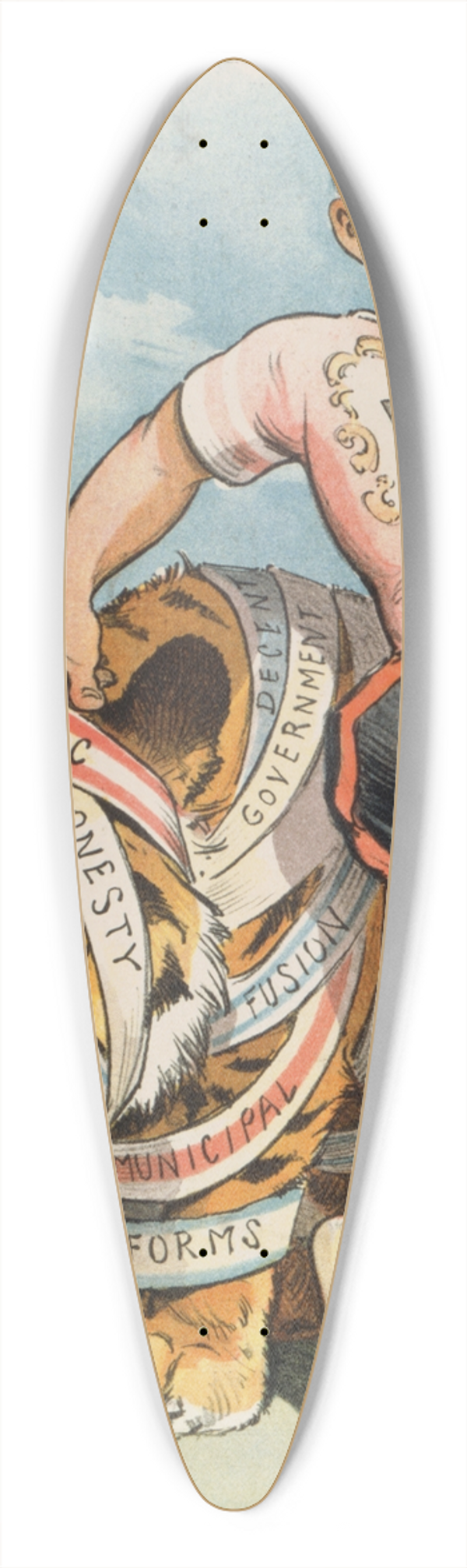 John Samuel Pughe - A tidy job; but 39.3 inch art pintail longboard deck