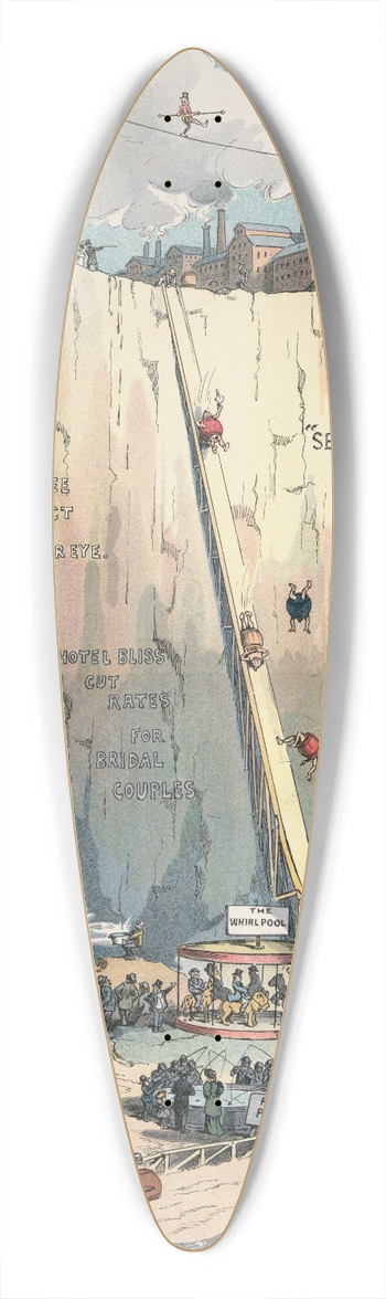 John Samuel Pughe - Save Niagara Falls  from this 39.3 inch art pintail longboard deck