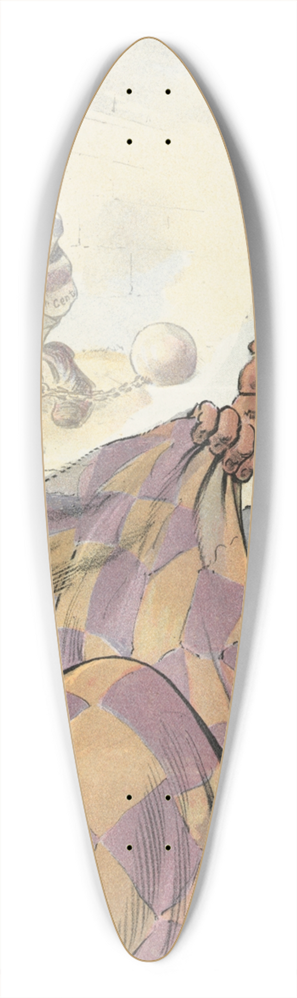 John Samuel Pughe - The trust promoters nightmare 39.3 inch art pintail longboard deck