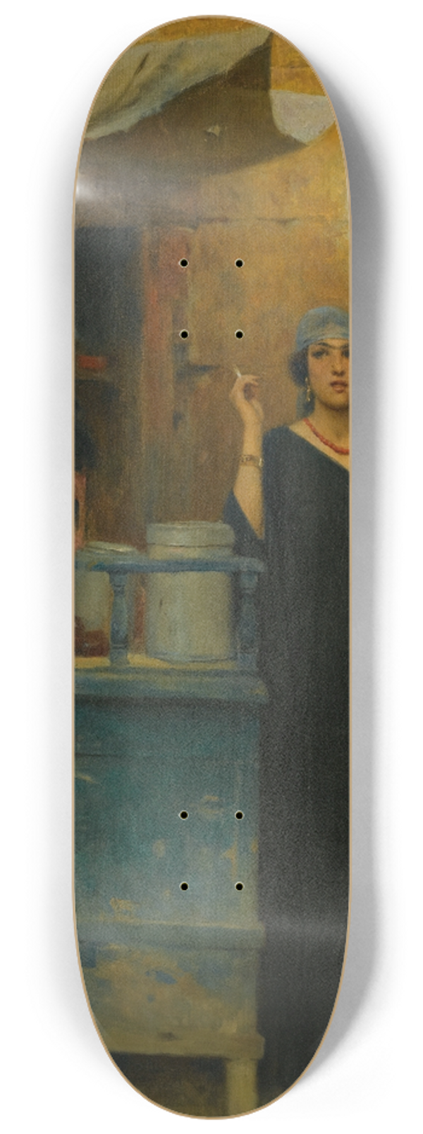 Charles Wilda - Girl By a Market Stall 8.25 inch art skate deck