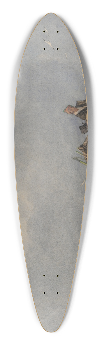 John Sell Cotman - Yarmouth Sands, Norfolk 39.3 inch art pintail longboard deck