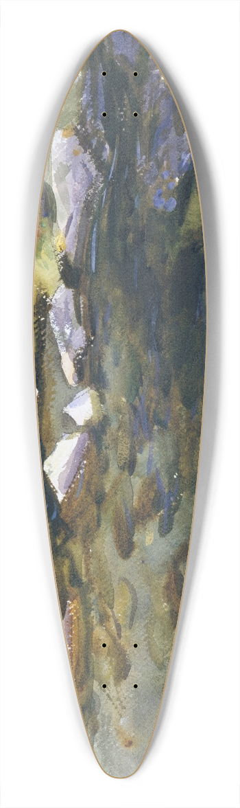 John Singer Sargent - Brook and Meadow 39.3 inch art pintail longboard deck