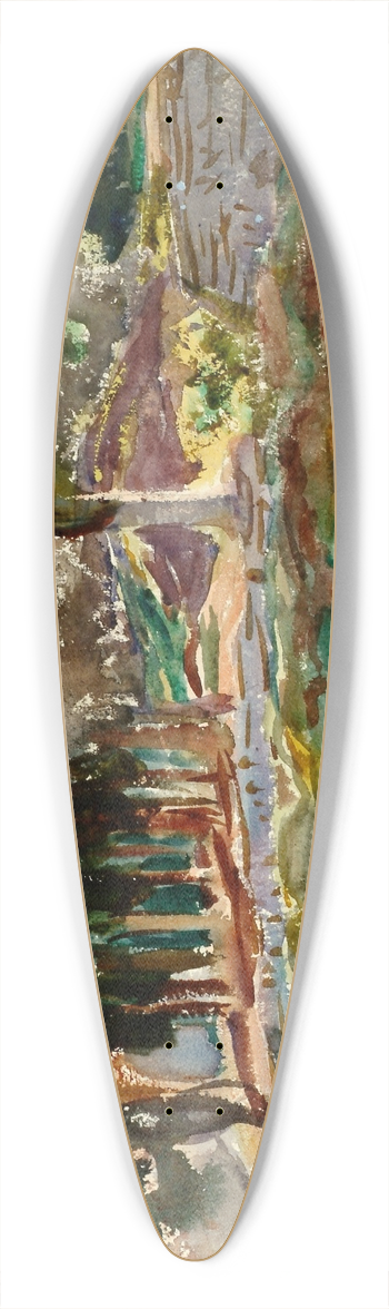 John Singer Sargent - Cypress Trees at San Vigilio, Lake Garda 39.3 inch art pintail longboard deck
