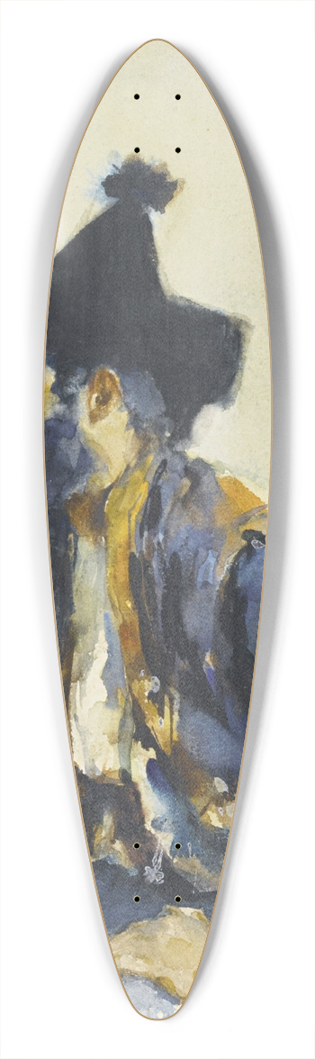 John Singer Sargent - King of the Gypsies 39.3 inch art pintail longboard deck