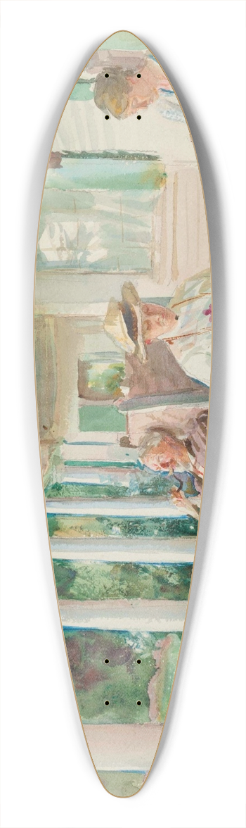 John Singer Sargent - On the Verandah 39.3 inch art pintail longboard deck