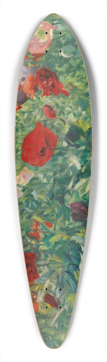 John Singer Sargent - Poppies 39.3 inch art pintail longboard deck