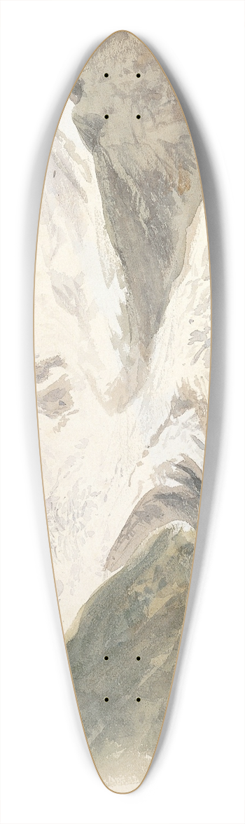 John Singer Sargent - Roseg Glacier, Pontresina 39.3 inch art pintail longboard deck