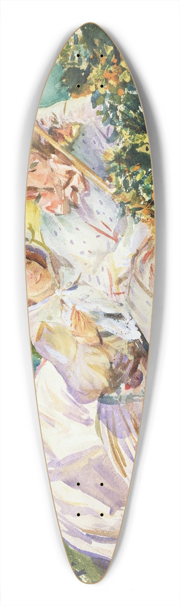 John Singer Sargent - Simplon Pass; The Tease 39.3 inch art pintail longboard deck