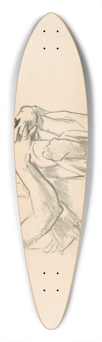 John Singer Sargent - Study for Astronomy II 39.3 inch art pintail longboard deck