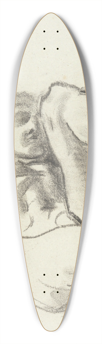John Singer Sargent - Study for Prometheus, rondel, Rotunda, Museum of Fine ArtsBoston 39.3 inch art pintail longboard deck