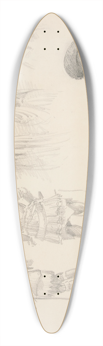John Singer Sargent - Study of SixFigures 39.3 inch art pintail longboard deck