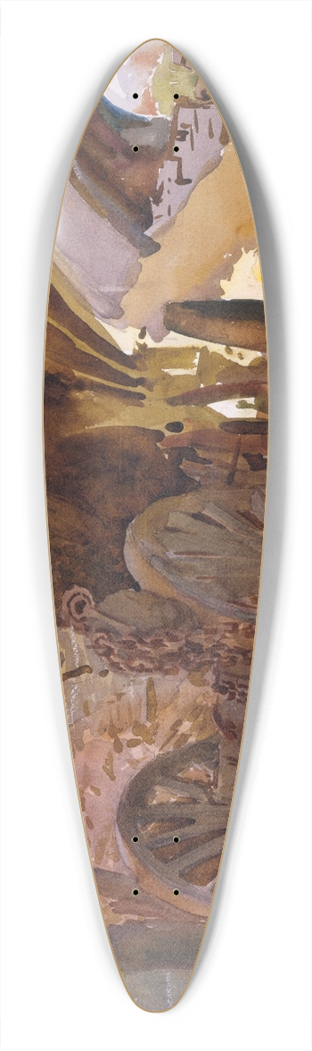 John Singer Sargent - Wheels in Vault 39.3 inch art pintail longboard deck