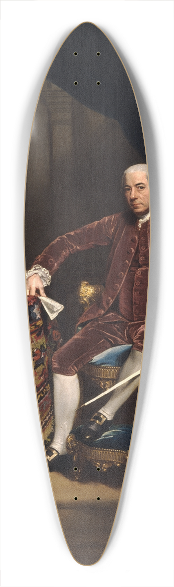 John Singleton Copley - Henry Laurens 39.3 inch art pintail longboard deck