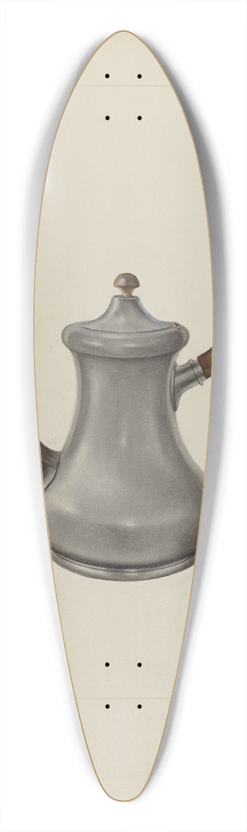 John Tarantino - Pewter Teapot 39.3 inch art pintail longboard deck