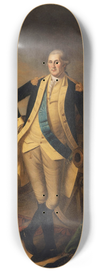 Charles Willson Peale - George Washington after the Battle of Princeton 8.25 inch art skate deck