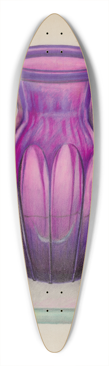 John Tarantino - Vase 39.3 inch art pintail longboard deck